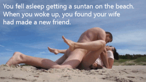 Girlfriends sucking huge dick beach
