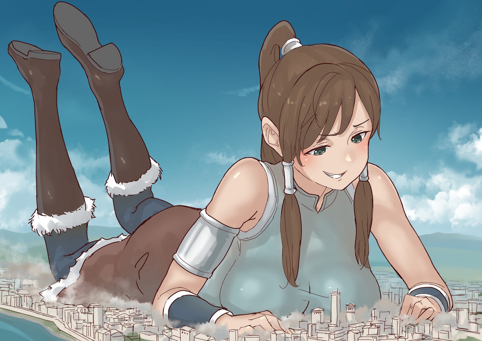 Giantess shrinks squeezes