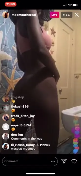 Instagram moomoothereal playing with herself