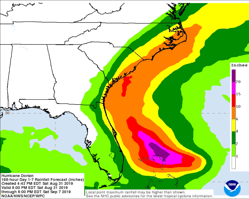 Target reccomend hurricane dorian wont stop from