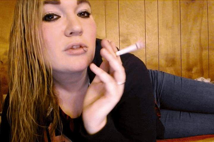 Beautiful casondra smoking sexy cigarette