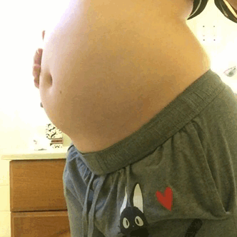 Food baby bloated sexy belly