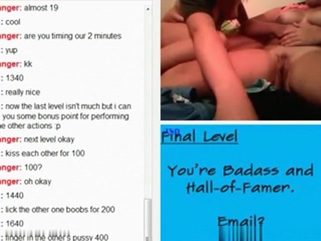 best of Orgasm blonde point omegle game girl