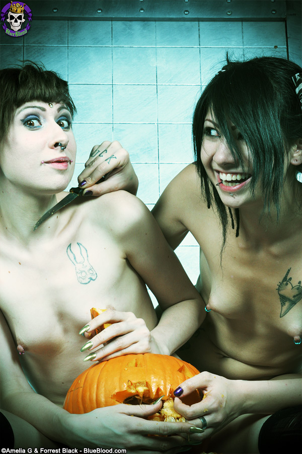 Whiskey reccomend boobs curvy goth topless pumpkin carving