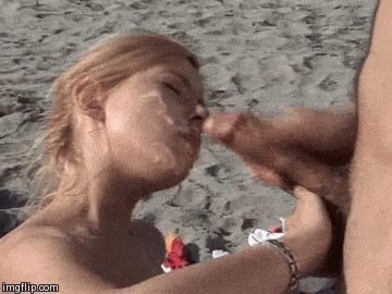 best of Outdoor blowjob public facial beach