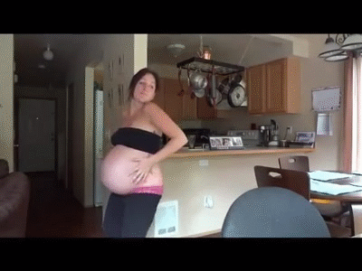 Sexy pregnant wife humping with